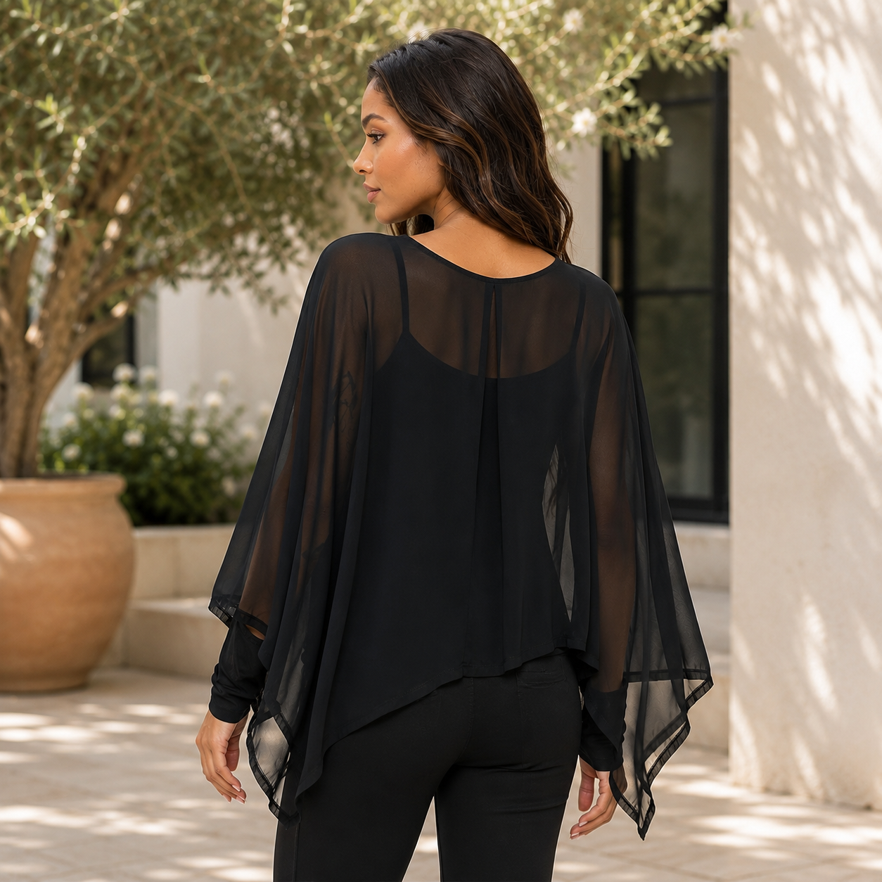 Last Tango Black Chiffon Topper MS1763C