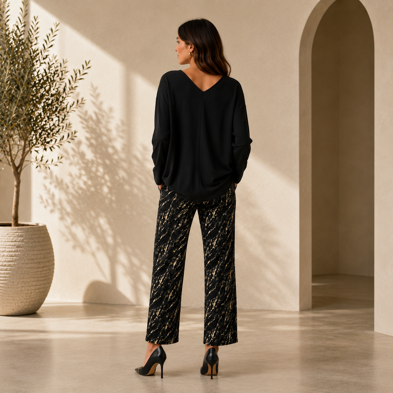 Joseph Ribkoff Abstract Print Straight Leg Classic Jeans Style 263972