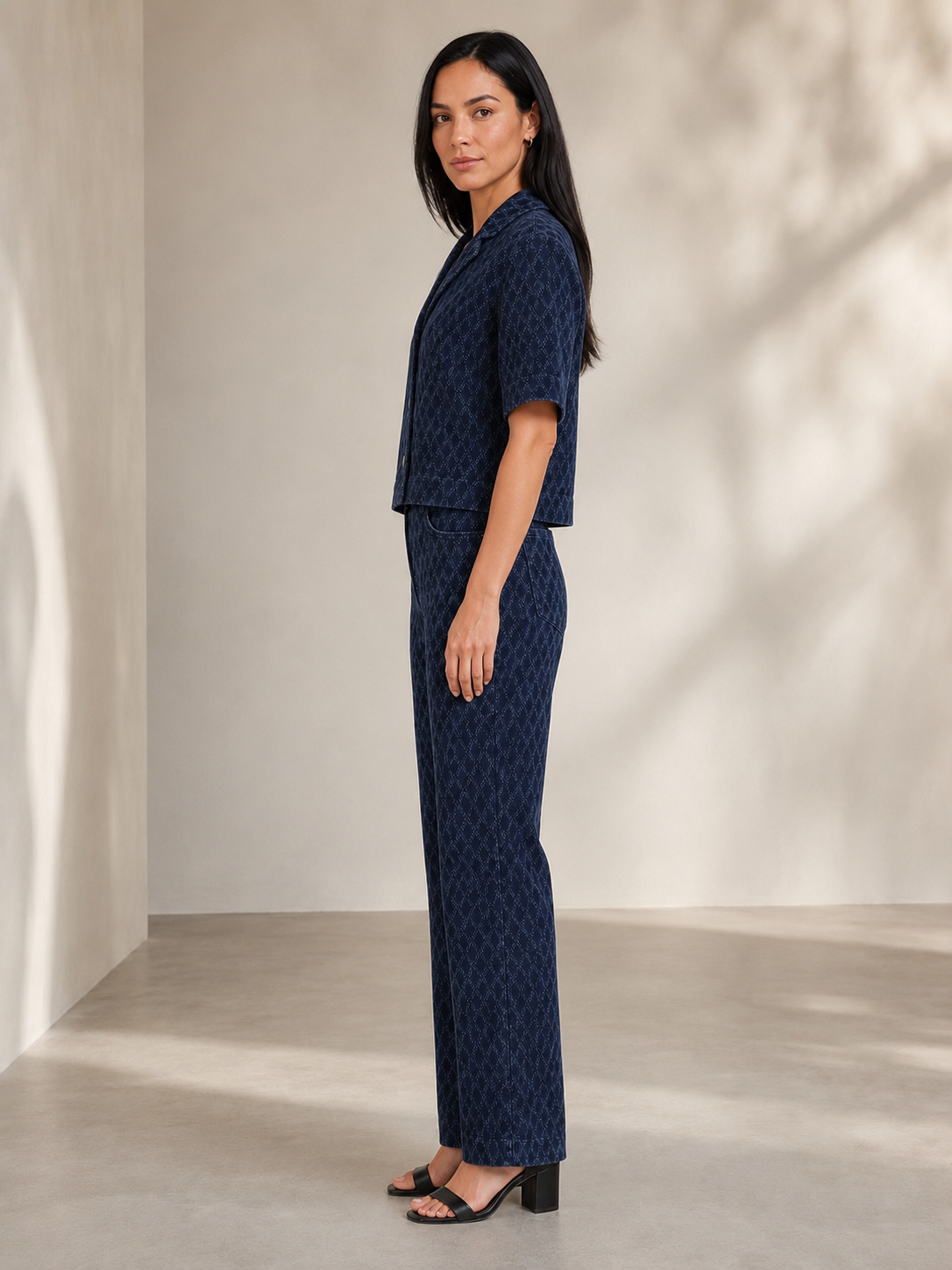 Elan Denim Diamond Wide Leg Pant JED2379A
