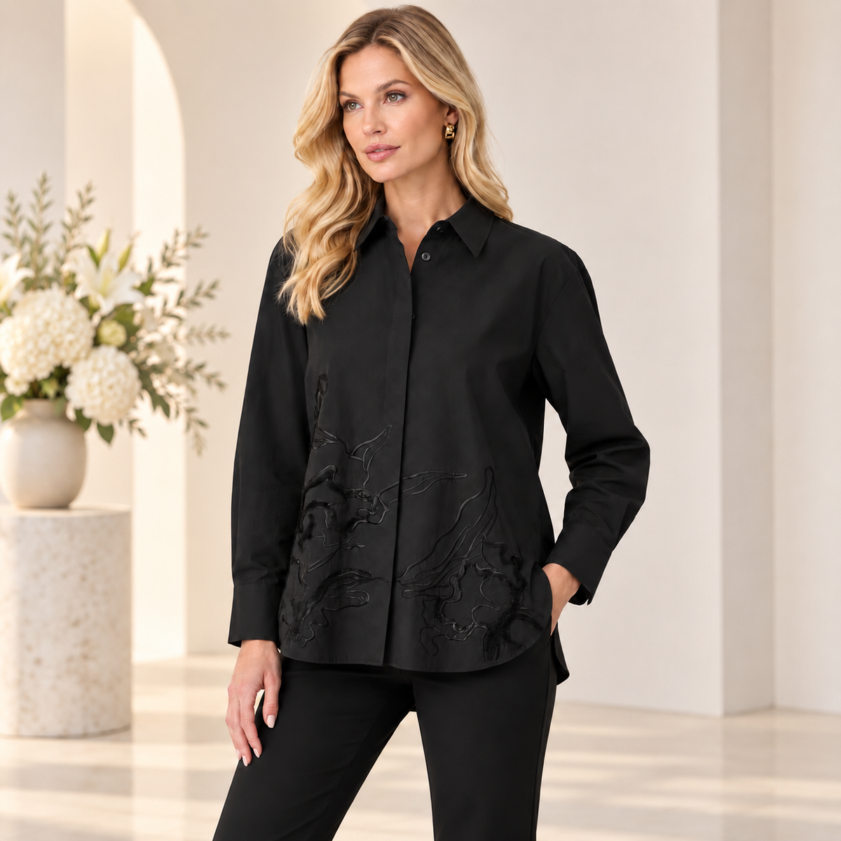 JOSEPH RIBKOFF EMBROIDERED TUNIC 264904