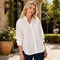 Joseph Ribkoff White Top w/Pearls 263923