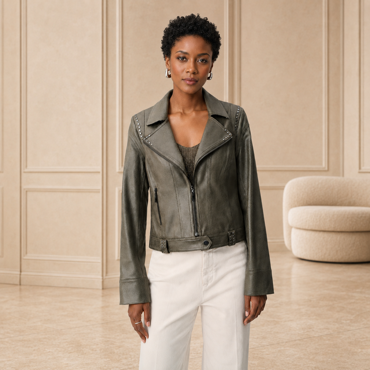 Joseph Ribkoff Biker Jacket Style 263907