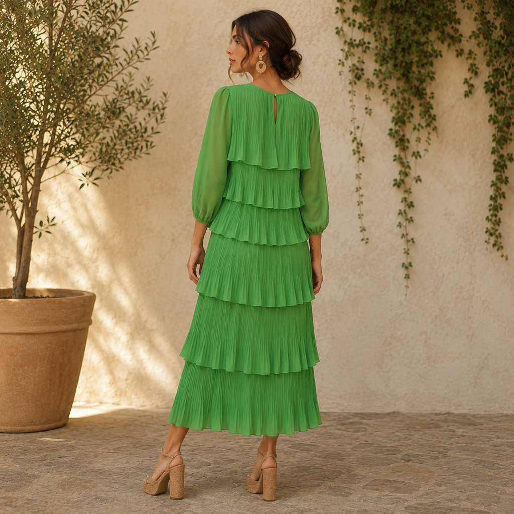 Joh Apparel Jesiah Pleated Ruffled Tiered Top
