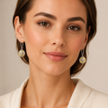 Brighton Interlok Noir Two Tone Leverback Earrings