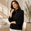 Joseph Ribkoff Funnel-Neck Sweater with Zipper Style 263937