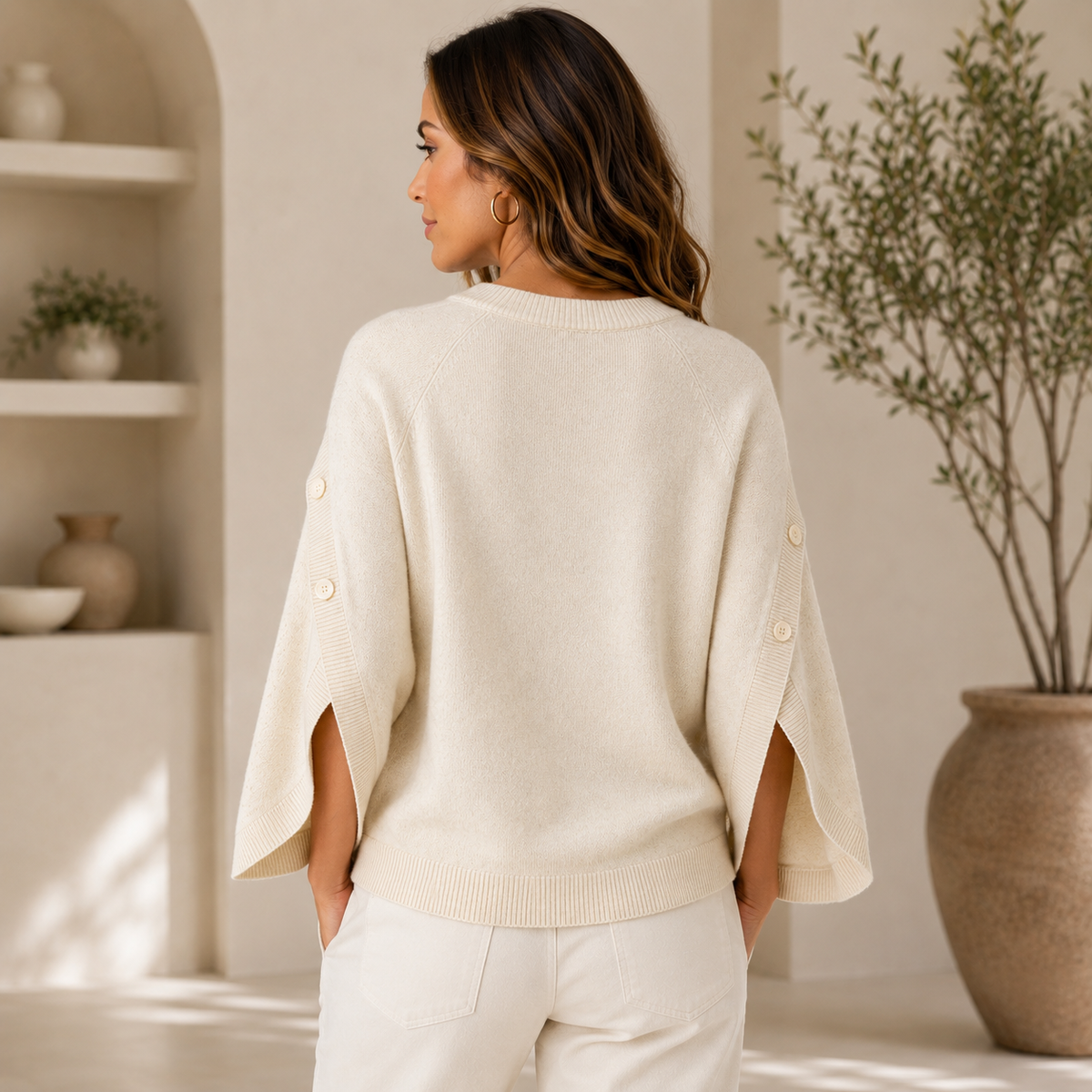 Joseph Ribkoff Brushed Knit Tulip Sleeve Sweater Style 263935