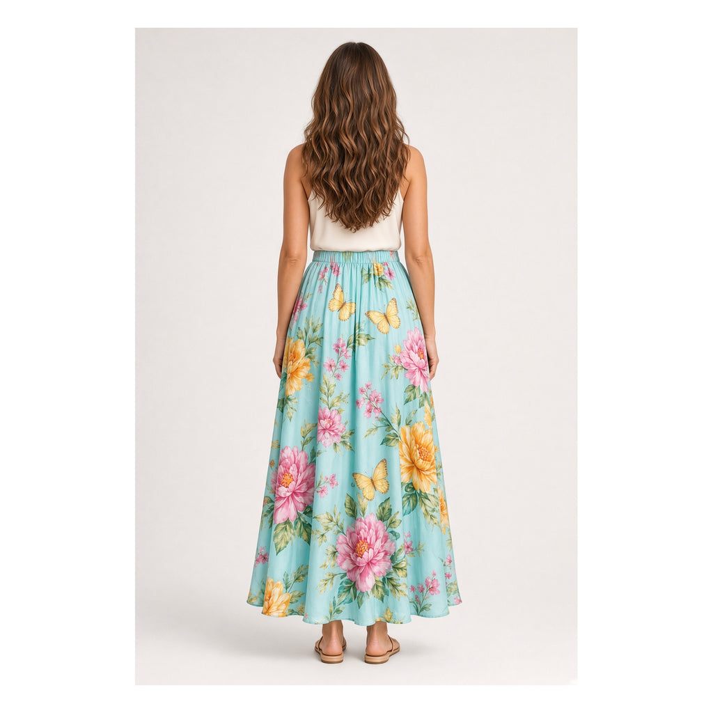 Aratta California Dreaming Pants in Milky Blue, back view