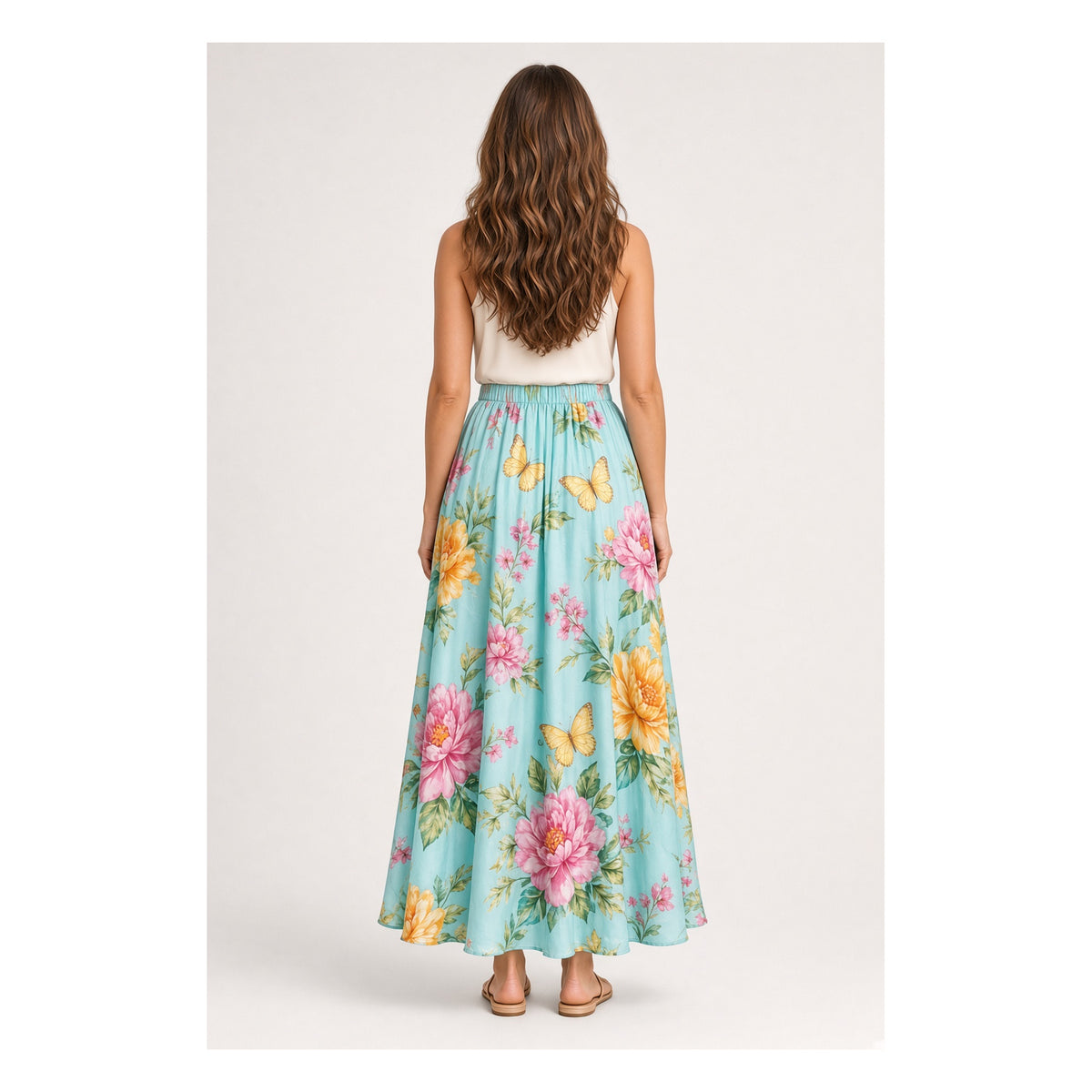 Aratta California Dreaming Pants in Milky Blue, back view