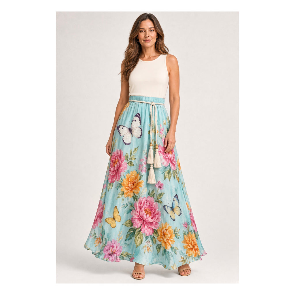 Aratta California Dreaming Pants in Milky Blue, front view