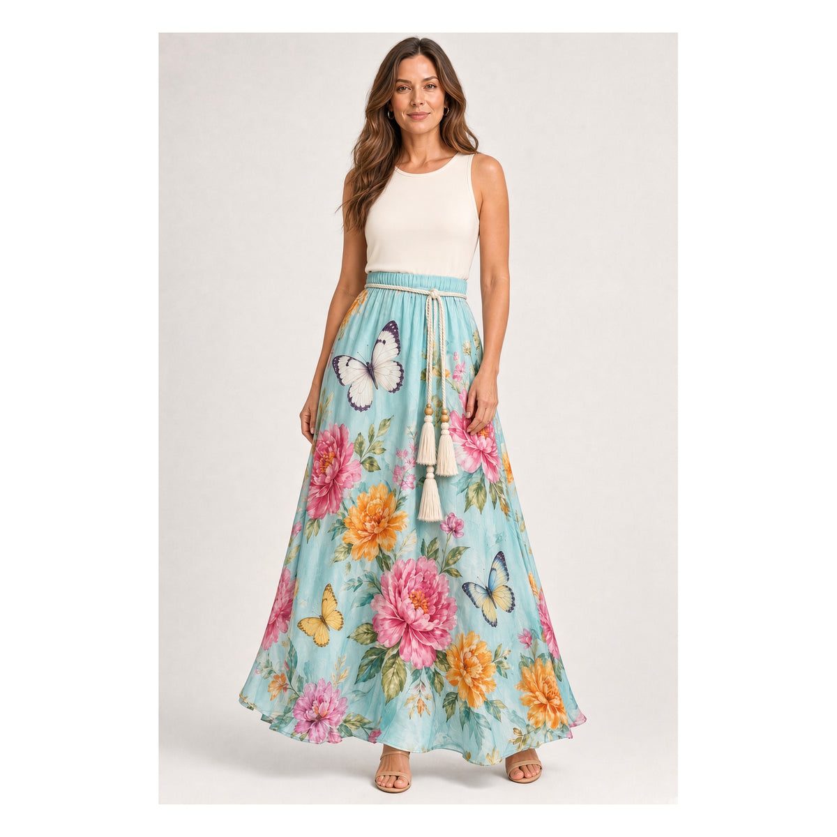 Aratta California Dreaming Pants in Milky Blue, front view