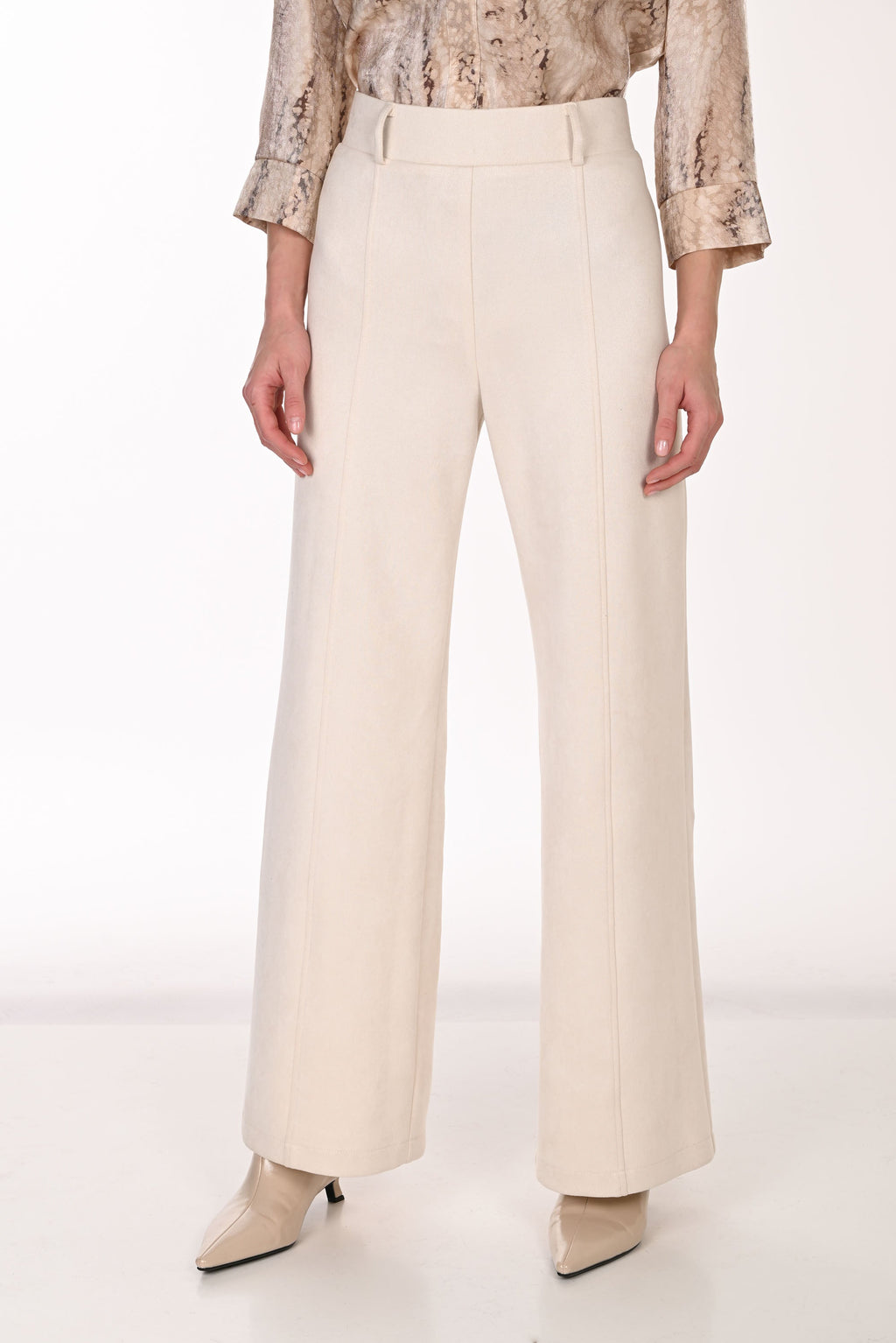 Frank Lyman 263379 ecru wide-leg pant