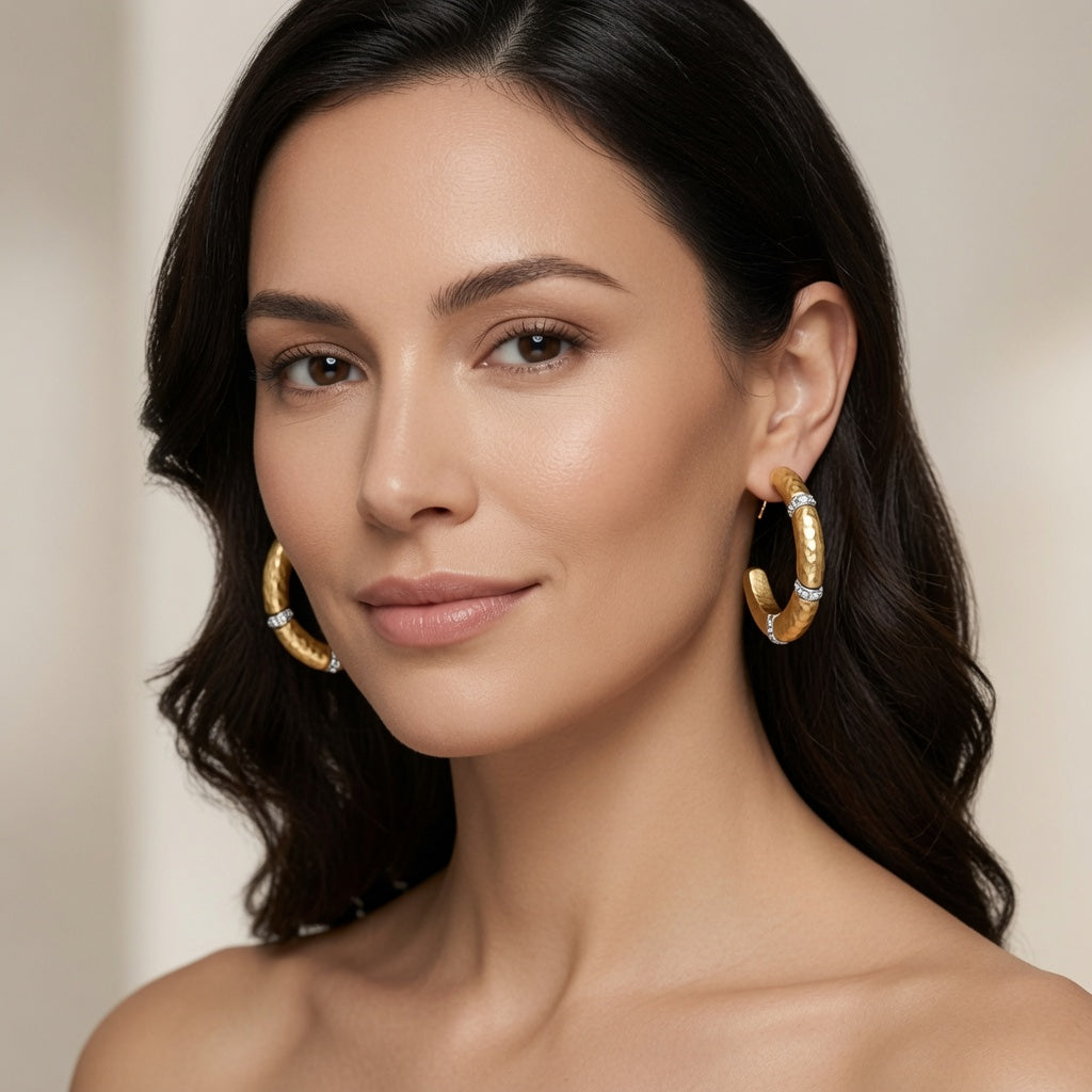 Brighton Meridian Geo Open Hoop Earrings