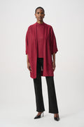 Joseph Ribkoff 254937W26 Deep Cherry embellished cover-up - front view