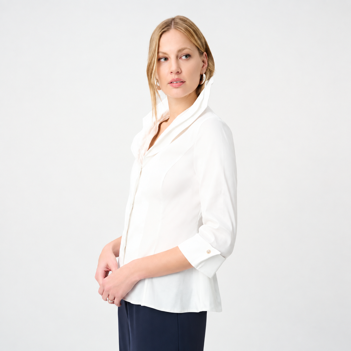 Joseph Ribkoff 264719 Vanilla blouse, angled front view