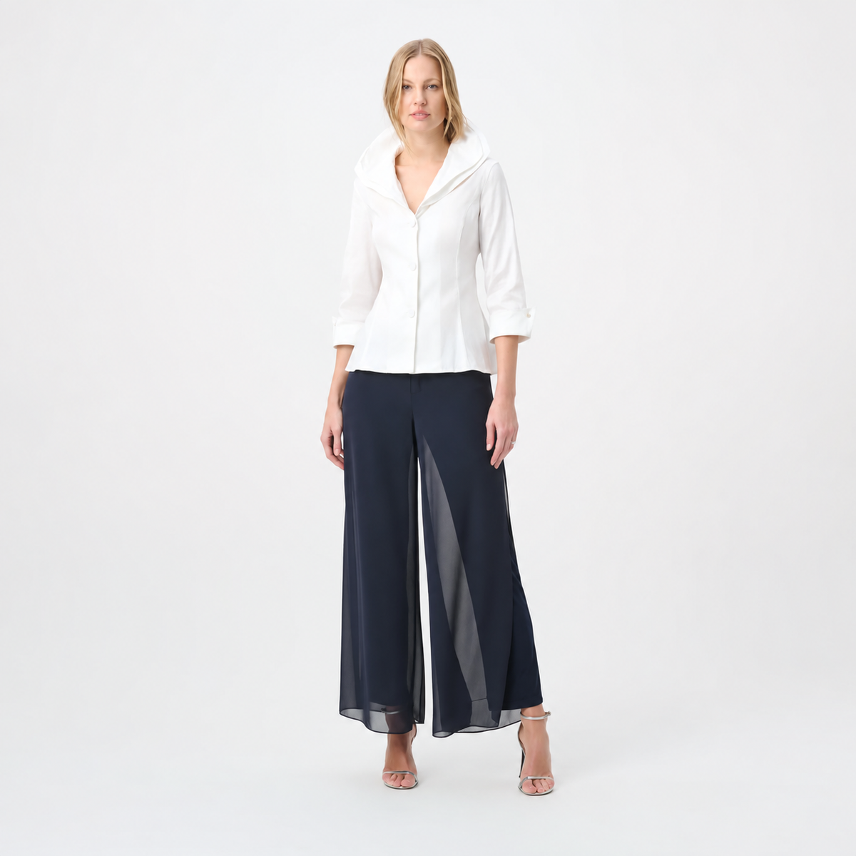 Joseph Ribkoff 264719 Vanilla blouse, full front view