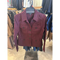 Liverpool Peplum Jacket — Burgundy — front