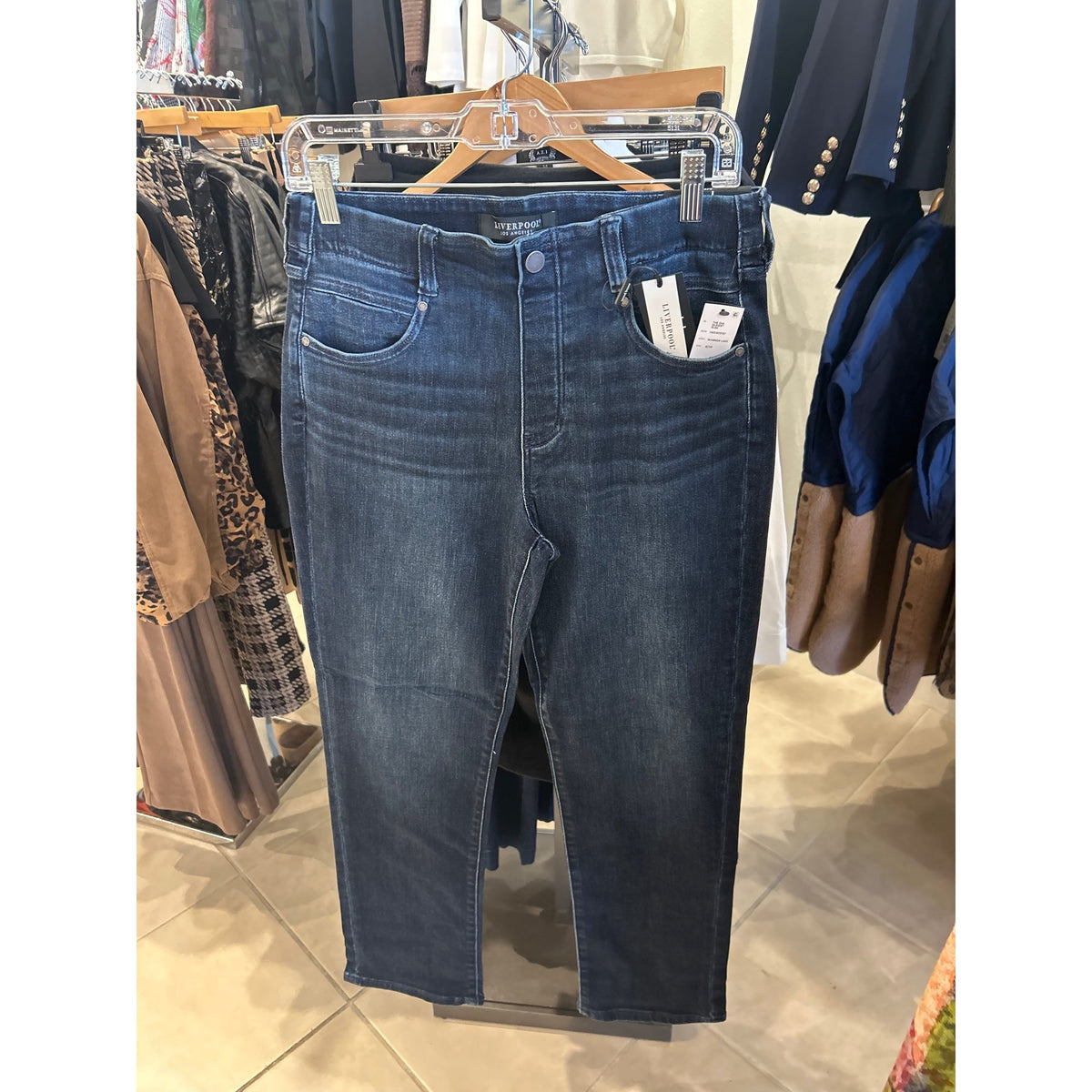 Liverpool Gia Glider Slim Jeans in Warner Lake, front view