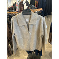 NIC+ZOE Shimmer Knit Jacket — Light Beige — front