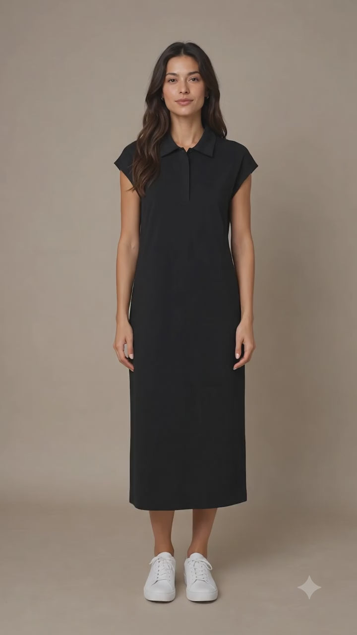 B. Young Pandinna Polo Dress

Effortless style with a polished finish. This easy polo dress is designed with clean lines, a relaxed silhouette, and just the right amount of structure for an instantly put-together look. The soft stretch cotton keeps it comfortable for all-day wear, while the classic collar and subtle front placket add a refined touch.

Perfect for casual days, lunch plans, travel, or everyday errands, this dress is one of those easy pieces you can style in seconds.