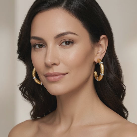 Brighton Meridian Geo Open Hoop Earrings